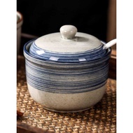 Household Ceramic Chili Oil Seasoning Jar Oil Jar Jar Spicy Seasoning Jar Special Salt Shaker Bowl J