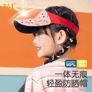 [Girls Sun Hat] 361 Children Sun Hat Sports Sun Hat Anti-Ultraviolet Boys Girls Empty Top Cover Face