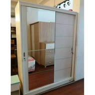 lemari pakaian lignun series 2 pintu slide merek OLYMPIC