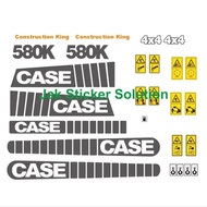 Backhoe Loader Case 580K Decal Sticker Construction King