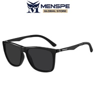 MENSPE Men Sunglasses UV400 Polarized Glasses Al-Mg Alloy Fiber Legs Square Shape Sunglasses Eyewear