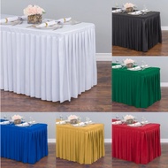 PLEATED TABLE CLOTH GEENA with Skirting Design Catering Buffet Table FoldingTableCloth Table Cloth T