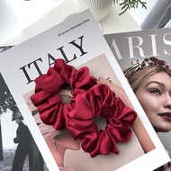 Luxe Satin Maroon Scrunchie, Hair Tie, Ribbon, Scrunchie, Satin Scrunchie