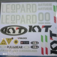 Stiker Sticker Helm Dovi Red Bull Monster Leopard Full Set Suomy KYT fullface universal