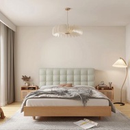 全城熱賣 - 床頭軟包雙人靠背床頭墊嬰兒防撞墊 150x60x8cm厚 (有床頭板)(科技布**方形款**+鵝暖白色)#H099026286