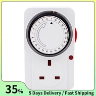24-Hour Segmented Timer Switch-Energy-Saving Plug Timer Socket Kit-with Programmable Time Controller