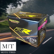 RR JTZ14S (12V 12AH) แบตเตอรี่สำหรับรถจักรยานยนต์ ER6N