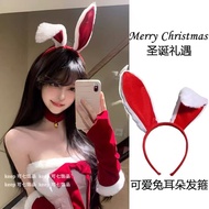 Christmas Bunny Girl Headband Holiday Party cos Dress Up Rabbit Ears Photo Headband Jewelry Manufact