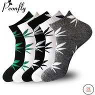FS Men Socks Low Cut Breathable Maple Leaf Socks Short Tube Socks Non-slip