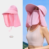 Camel outdoor full face cover sun protection hat upf50+ 6-in-1 detachable fisherman hat