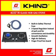 KHIND Built-In Glass Hob Gas Stove HB802G2