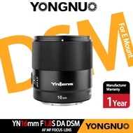 YONGNUO กล้อง YN16mm YNLENS F1.8S DA DSM 11มม. มุมกว้างเลนส์สำหรับ Sony อีเมาท์กล้องมิเรอร์เลส
