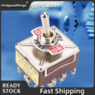 Findgoodthings Qiilu 3 Position ON/OFF/ON 4PDT Toggle Switch  12 Pin 12mm 15A 250Vac 10A 380Vac