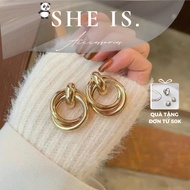 Women's metallic titanium hook earrings | October 20th gift for women | She Is. Accessories - NB07