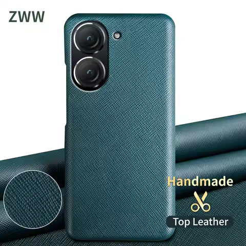 Premium Real Genuine Leather Case For Asus Zenfone 9 Phone Cases And Zenfone 8 Funda Cover Back Coqu