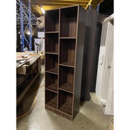 SHIRO Bookcase 9 Cube Rak Buku Bookshelf 9 Compartment Book Rack Wenge Color Living Room Furniture S