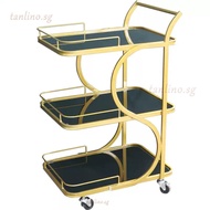 Mobile Hotel Delivery Cart Tea Cart Storage Rack Household Beverage Cart Beauty Cart Cake Cart Dinin