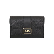 [Coach] Wallet (half wallet) FCC059 CC059 Black Grace Pebbled Leather Medium Wallet Women [Outlet Product] [Brand]