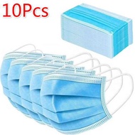 Face Mask 3 PLY - Ready stock (1 PACK 10pcs) 3 Ply Disposable Face Mask
