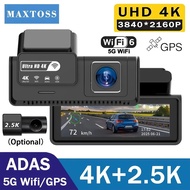 4K+2.5K Dash Cam Dual Lens 2160*3840P Recording Car Camera Built-In WiFi GPS DVR Dashcam Night Visio
