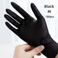 100 Black Composite Nitrile Gloves - Disposable Gloves Suitable for Kitchen, Dishwashing, Home Clean