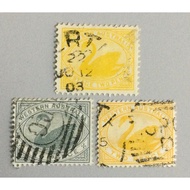 3 Western Australia State 2 Pence Stamps