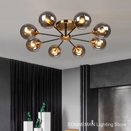 Nordic living room light LED glass ceiling light Modern dining room light fixture American light fix