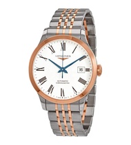 Longines Record Automatic White Dial Two-Tone Men's Watch L28205117
