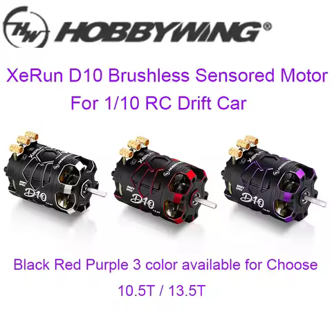 HobbyWing XeRun D10 Brushless Sensored Motor for 1/10 RC Drift Car