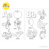 Coloring Pages (Vertical Board) English Alphabet Coloring A4 A5 For Wax, Pencil Coloring - TM2031