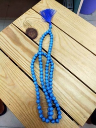 TASBIH PERMATA FAIRUZ TURQUOISE ASLI BATU 99 BIJI HIGH QUALITY GERM STONE