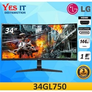 LG 34" 34GL750-B / 34GL750 UltraWide 1ms 144Hz Gaming Monitor with G-Sync Compatible