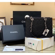 OEM Genuine Products, Black Silver Buckle GST Caviar 34cm, Practical Durable Style, Leather Super Co