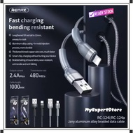 Original Remax Cable RC 124 RC-124 RC124 2.4A Fast Charging Data Cable For Micro Ip Type-C