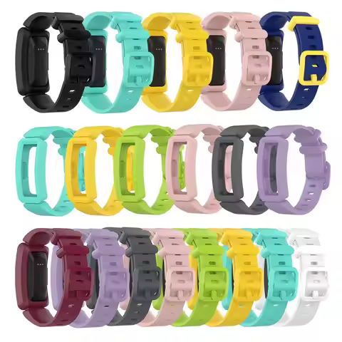 Classic Wristbands Sports Bracelet Strap for Fitbit Ace 2 Inspire HR Watch Band Silicone