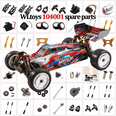 WLtoys 104001 Original Spare Parts Motherboard Steering Gear Differential Gear Steering Cup Motor Sw