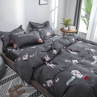 (duvet cover without inserts) Complete set of 5 Piece duvet covers and poly cotton pillowcases - Duv