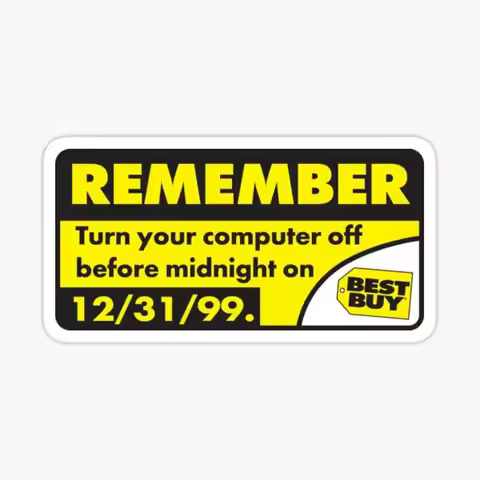 Y2K Best Buy Warning Sticker for Laptop Decor Bedroom Car Cute Cartoon Art Fashionable Public Suitca