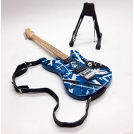 Eddie Van Halen Frankenstrate Blue Edition Exclusive Guitar Miniature Plus Strap