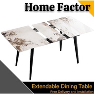 Extendable Dining Table 653(Free 🚚🛠️)Extendable Dining Table Sintered Stone Retractable Dining Table Long Table