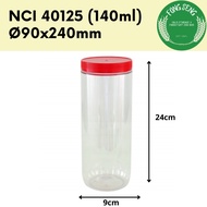 !!NEW!! Plastic Container NCI 40125 Ø90x240mm (140ml) Balang Kuih Raya
