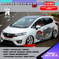 DCL 10-DECAL STIKER MOBIL JAZZ BRIO SIGRA YARIS TERKINI-STICKER GAYA KARAKTER BODY MOBIL