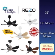 [FREE INSTALLATION + FREE SHIPPING] Rezo MERCURY 32”/42”/56” DC Motor R/C Ceiling Fan
