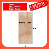 [1ft x 3ft] Papan Plywood / Solid Plywood 9mm 12mm