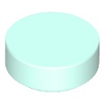 Lego 98138 part Tile Round 1 x 1 light aqua
