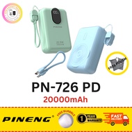 Pineng PN-726PD [20000mAh ]22.5W Fast Charging Magnetic Wireless Powerbank w/ Detachable Cable