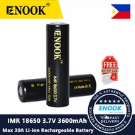 ENOOK Original Battery 18650 3.7V 30A 3600mAh Li-ion Flat 100% Legit Lithium Rechargeable Batteries