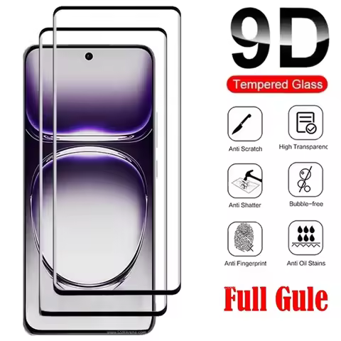 9D Curved Full Glue Tempered Glass For OPPO Reno 12 11 10 9 8T 5G Screen Protector For Oppo A1 A2 F2