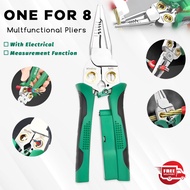 Wire Stripper with Electricity Measurement Function,8-in-1 Wire Stripping Pliers for Cutting and Pul