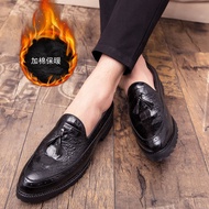 Mens Breathable Business Casual Shoes Autumn Season Trendy Heightening Leisure Super Fiber Leather S